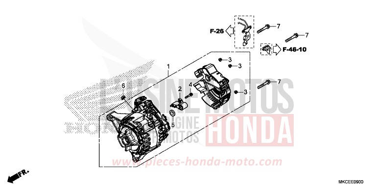 GENERATOR for Gold Wing CANDY ARDENT RED (R367B) from 2019